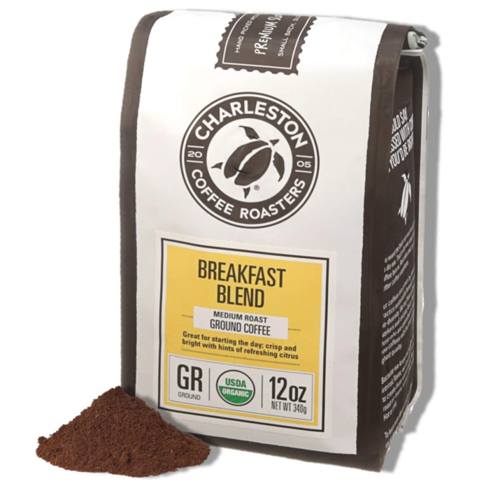 Charleston  Breakfast Blend Organic Ground Coffee 12oz (Medium Roast)