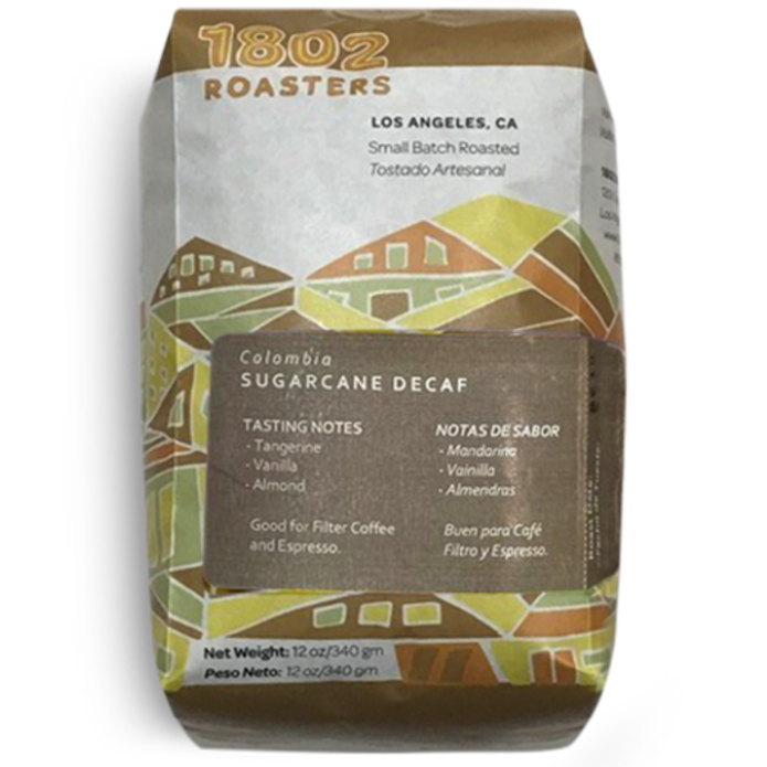 1802 Colombia Sugarcane Decaf  Ground Coffee 12oz