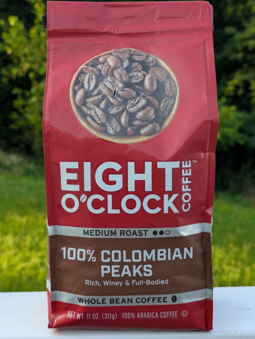Eight O'Clock 100% Colombian Peaks Whole Bean Coffee 11oz (Medium Roast)