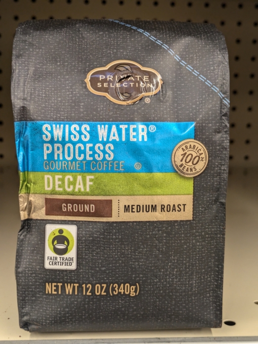 Swiss Water Process  DECAF Ground Coffee 12oz (Medium Roast)