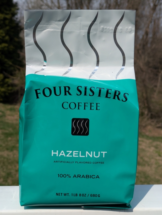 Four Sisters Premium Blend HAZELNUT Flavored Ground Coffee 1.8lbs (Medium Roast)