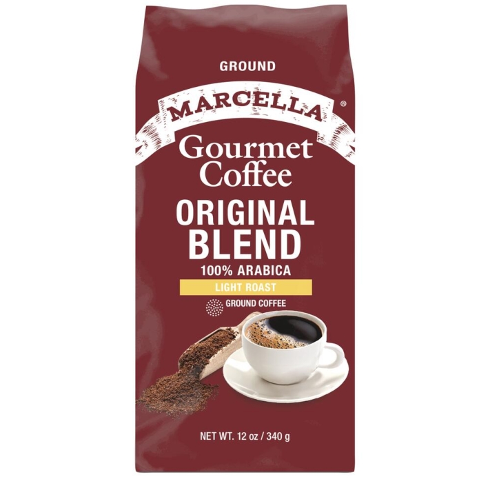 Marcella Original Premium Arabica Blend Ground Coffee 12oz (Light Roast)