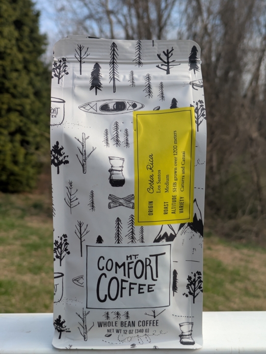 Mt. Comfort Organic Costa Rica Whole Bean coffee 12oz (Medium Roast)