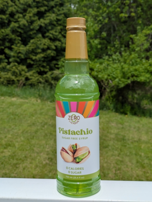 Pistachio Flavoed Coffee Syrup Zerolicious 25.4 fl. oz (Sugar Free)
