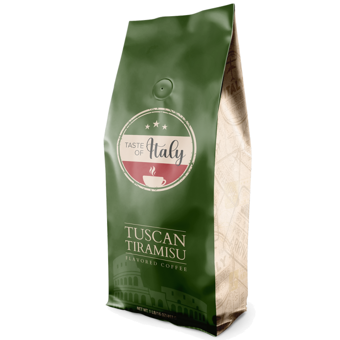 Tuscan Tiramisu Flavored Ground Coffee 1lbs (Medium Roast)
