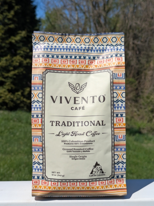 Vivento Traditional 100% Colombian Ground Coffee 12oz (Light Roast)